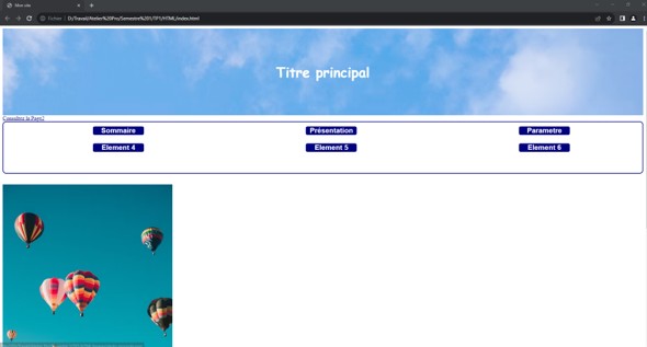 Capture d'écran du projet HTML-CSS