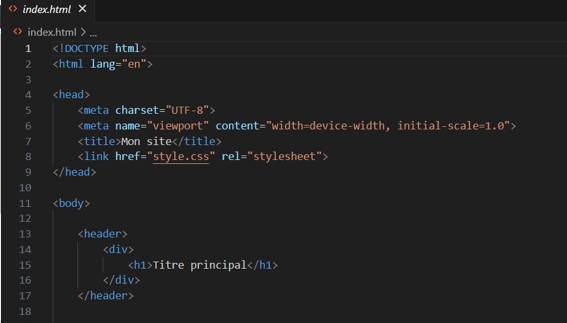 Capture d'écran du projet HTML-CSS