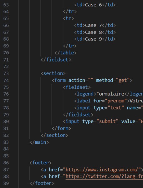 Capture d'écran du projet HTML-CSS