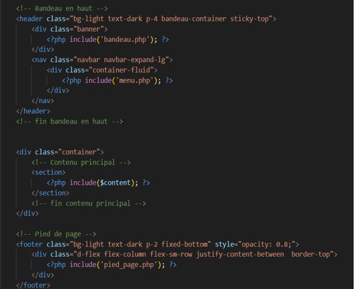 Image du projet PHP/SQL