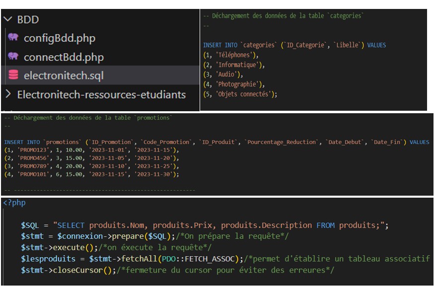 Image du projet PHP/SQL
